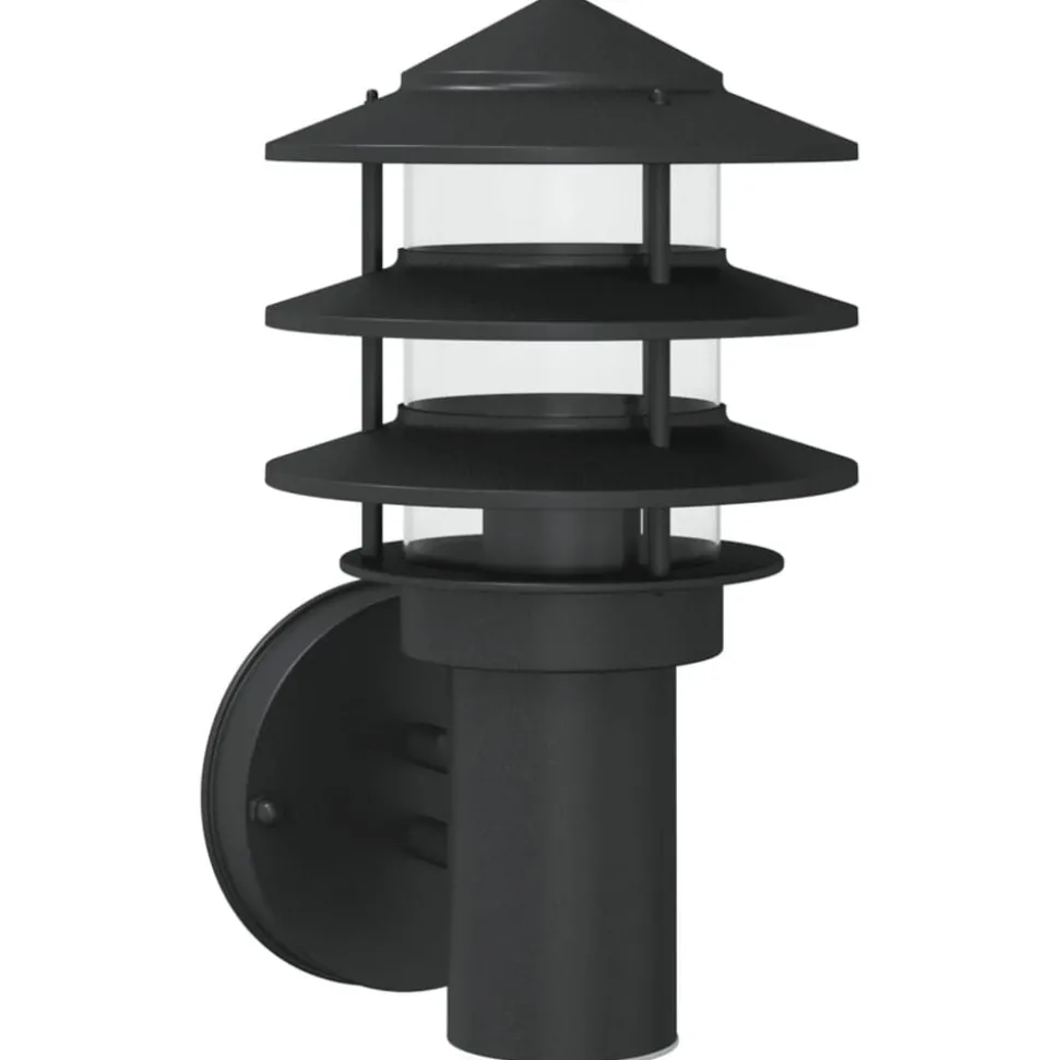 vidaXL Buitenwandlamp roestvrij staal zwart