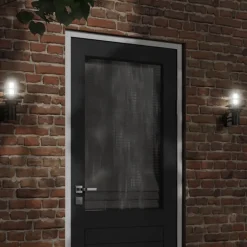 vidaXL Buitenwandlamp roestvrij staal zwart