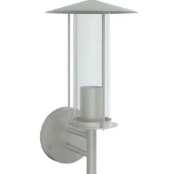 vidaXL Buitenwandlamp roestvrij staal zilverkleurig