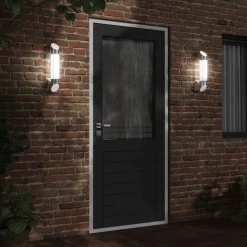 vidaXL Buitenwandlamp roestvrij staal zilverkleurig
