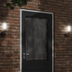 vidaXL Buitenwandlamp roestvrij staal zwart