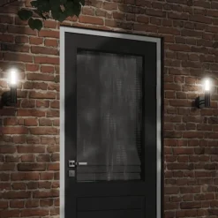 vidaXL Buitenwandlamp roestvrij staal zwart