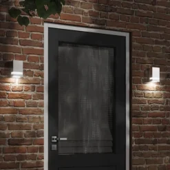 vidaXL Buitenwandlamp roestvrij staal zilverkleurig