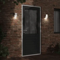 vidaXL Buitenwandlamp roestvrij staal zilverkleurig