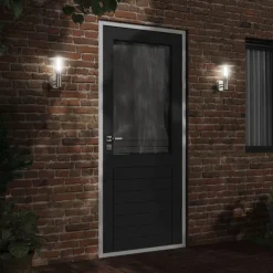 vidaXL Buitenwandlamp roestvrij staal zilverkleurig