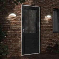 vidaXL Buitenwandlampen 2 st LED gegoten aluminium wit