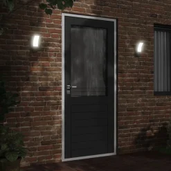 vidaXL Buitenwandlampen 2 st LED gegoten aluminium zwart