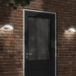 vidaXL Buitenwandlampen 2 st LED gegoten aluminium zwart