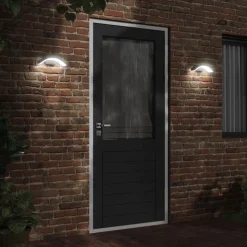 vidaXL Buitenwandlampen 2 st LED gegoten aluminium zwart