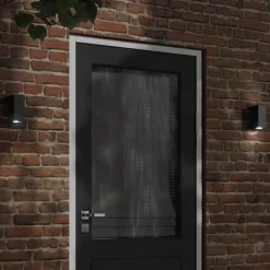 vidaXL Buitenwandlampen 2 st gegoten aluminium zwart
