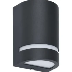 vidaXL Buitenwandlampen 2 st 35 W halfrond zwart