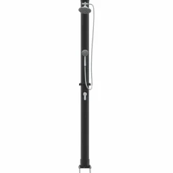 vidaXL Buitenzonne-douche Zwart 217 cm PVC en Aluminium
