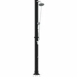 vidaXL Buitenzonne-douche Zwart 217 cm PVC en Aluminium