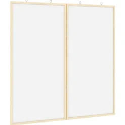 vidaXL Bulletinbord Wit 80 x 80 x 1.4 cm Massief grenenhout