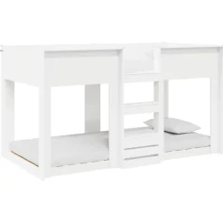 vidaXL Bunk Bed voor Kinderen Wit 75 x 190 cm Bewerkt hout