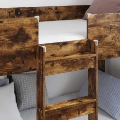 vidaXL Bunk Bed voor Kinderen Gerookt eiken 100 x 200 cm Bewerkt hout