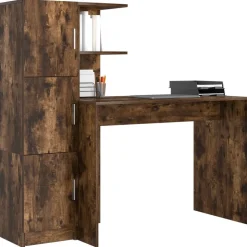 vidaXL Bureau 2 pcs Gerookt eiken