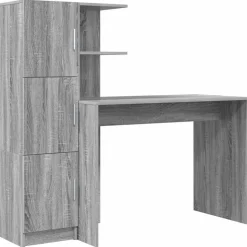 vidaXL Bureau 2 pcs Grijs Sonoma