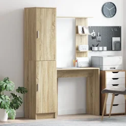 vidaXL Bureau 2 pcs Sonoma Eiken