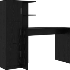 vidaXL Bureau 2 pcs Zwart Eiken