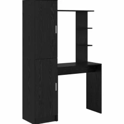 vidaXL Bureau 2 pcs Zwart Eiken