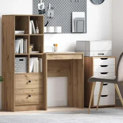 vidaXL Bureau Artisan Eiken 60 x 40 x 76 cm