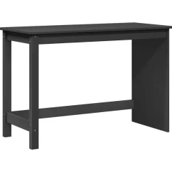 vidaXL Bureau Grijs 112 x 50 x 75 cm Massief Vurenhout
