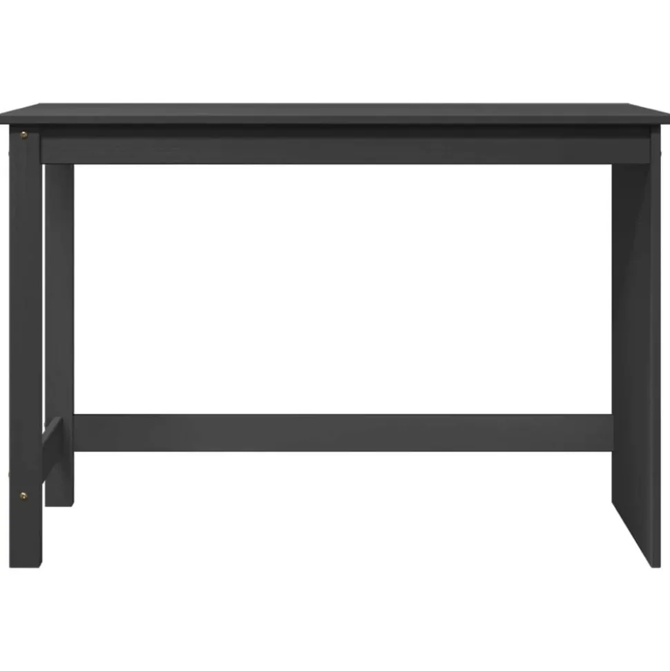 vidaXL Bureau Grijs 112 x 50 x 75 cm Massief Vurenhout