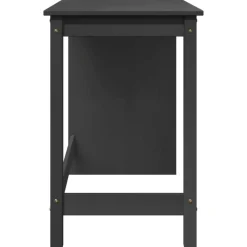 vidaXL Bureau Grijs 112 x 50 x 75 cm Massief Vurenhout