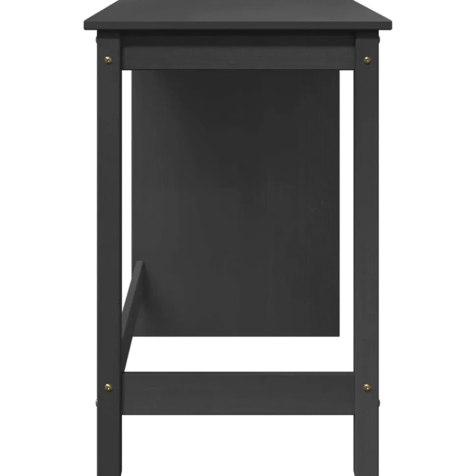 vidaXL Bureau Grijs 112 x 50 x 75 cm Massief Vurenhout