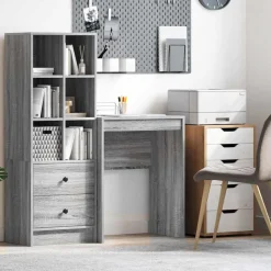vidaXL Bureau Grijs Sonoma 60 x 40 x 76 cm