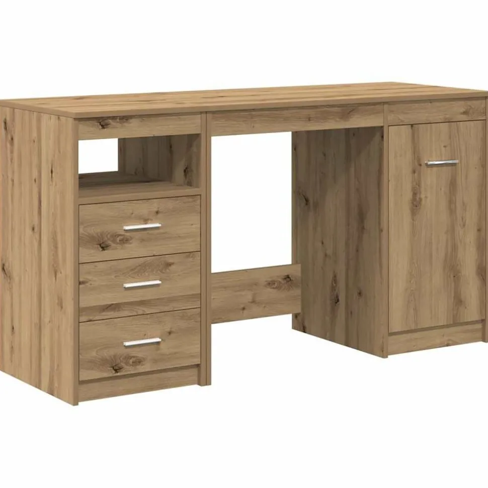vidaXL Bureau met kast Artisan Oak Engineered Wood