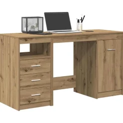 vidaXL Bureau met kast Artisan Oak Engineered Wood