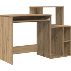 vidaXL Bureau met lade Artisan Eiken 120,5 x 44 x 88,5 cm Bewerkt hout