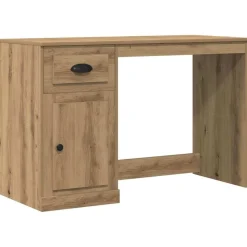 vidaXL Bureau met lade Artisan Eiken 50 x 115 x 75 cm Bewerkt hout