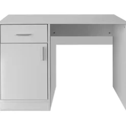 vidaXL Bureau met lade en kastje 100x40x73 cm wit