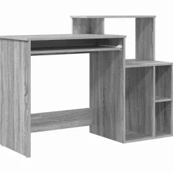 vidaXL Bureau met lade Grijs Sonoma 120,5 x 44 x 88,5 cm Bewerkt hout