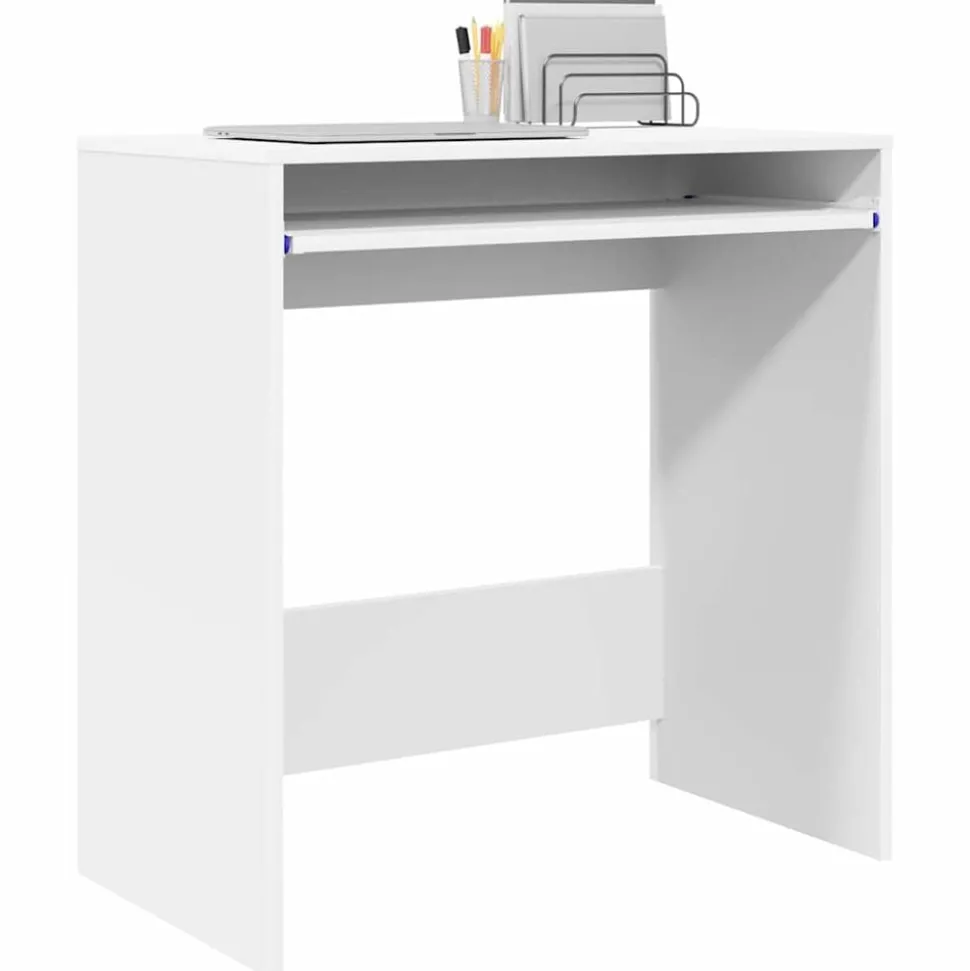 vidaXL Bureau met lade met opslag Wit 77.5 x 43 x 79 cm Bewerkt hout