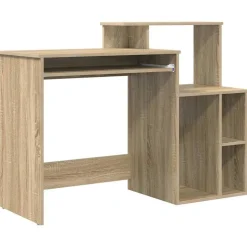 vidaXL Bureau met lade Sonoma Eiken 120,5 x 44 x 88,5 cm Bewerkt hout