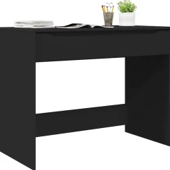 vidaXL Bureau met lade Zwart 100 x 50 x 78 cm Geconstrueerd hout