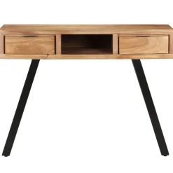 vidaXL Bureau met natuurlijke randen 107x45x79 cm massief acaciahout