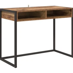 vidaXL Bureau met opslag Oud Hout 100 x 50 x 75 cm Bewerkt hout