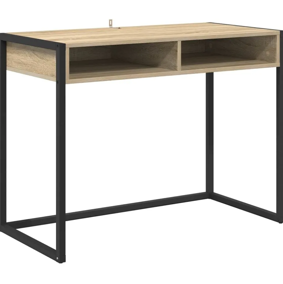 vidaXL Bureau met opslag Sonoma 100 x 50 x 75 cm Bewerkt hout