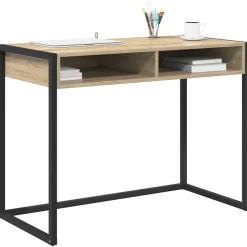 vidaXL Bureau met opslag Sonoma 100 x 50 x 75 cm Bewerkt hout