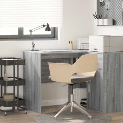 vidaXL Bureau met plank Grijs Sonoma 102 x 50 x 75 cm Bewerkt hout