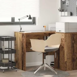 vidaXL Bureau met plank Oud Hout 102 x 50 x 75 cm Bewerkt hout