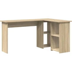 vidaXL Bureau met plank Sonoma Eiken 142 x 102 x 73 cm Bewerkt hout