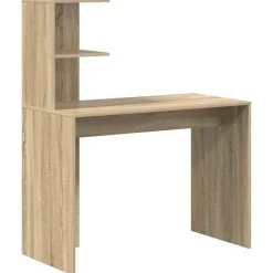 vidaXL Bureau met plank Sonoma eiken 102 x 50 x 124 cm Bewerkt hout