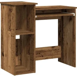 vidaXL Bureau met schappen 84x40x78 cm bewerkt hout oud houtkleurig