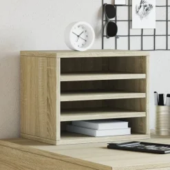 vidaXL Bureau organiser 36x26x29,5 cm bewerkt hout sonoma eikenkleurig
